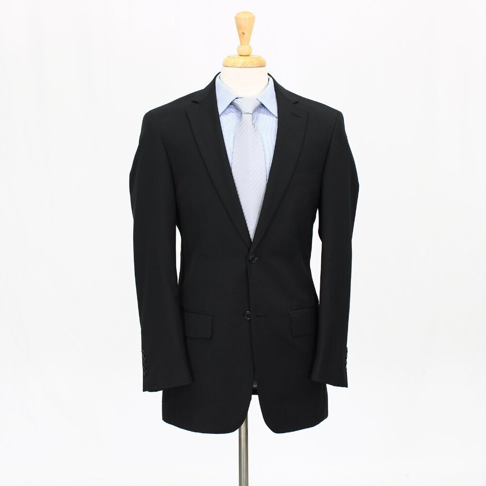 Wilke-Rodriguez 38L Gray Solid 2-Button Sport Coat Blazer Jacket G147